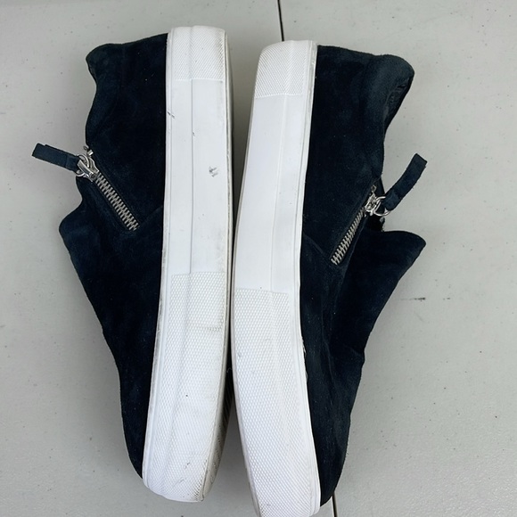 stevemadden zipper platform sneakers Sz 9 M black leather upper - Picture 5 of 10